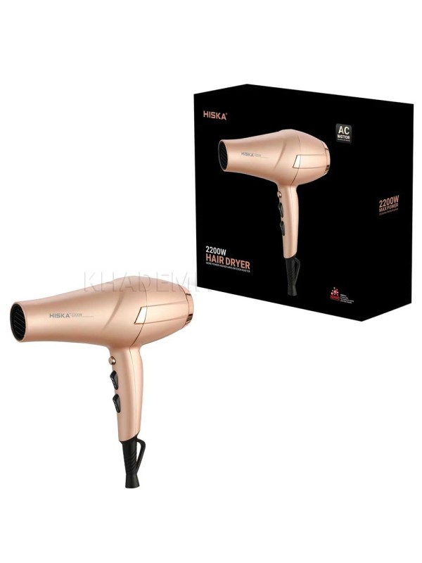 سشوار حرفه‌ای هیسکا مدل HISKA H5257 2200W طلایی