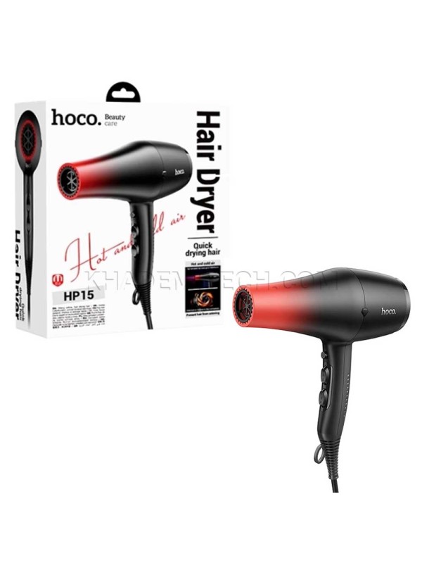 سشوار حرفه‌ای هوکو مدل HOCO HP15 مشکی قرمز