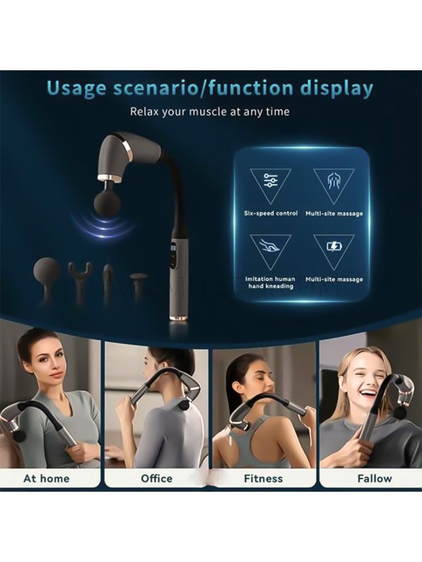 ماساژور تفنگی دسته بلند FASCIAL GUN BLUE PACK