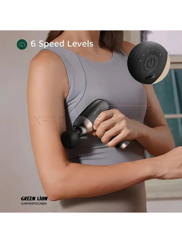 ماساژور تفنگی گرین لاین مدل GREEN LION GNMINMSGNBK Gun 6 Speed مشکی