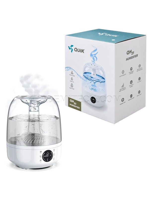 دستگاه بخور و رطوبت ساز اولتراسونیک هوشمند کوئیک مدل QUIK QH21 سفید