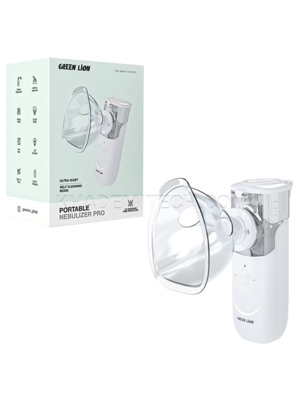 دستگاه بخور دارویی(نبولایزر) قابل حمل گرین لاین مدل GREEN LION Nebulizer Pro GNPORNEBPRWH