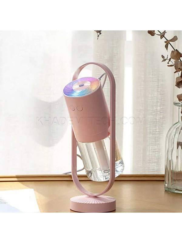 دستگاه بخور سرد و چراغ خواب مدل Humidifier Magic Shadow صورتی