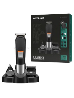 ماشین اصلاح گرین لاین مدل GREEN LION  GNMENGMGKTBK Grooming Kit 5 in 1 MENS
