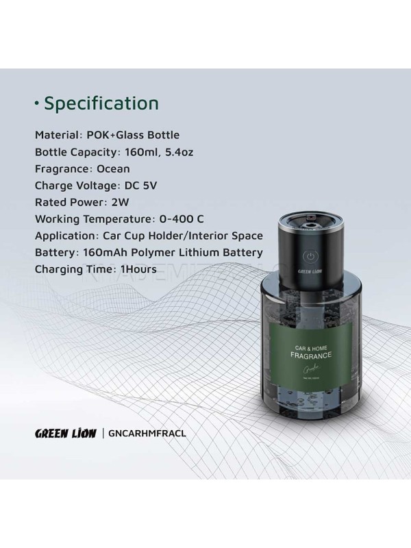 خوشبوکننده گرین لاین مدل Green Lion GNCARHMFRACL