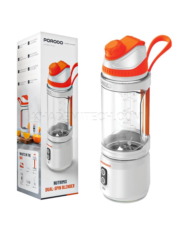 مخلوط کن شارژی پرودو مدل PORODO PDBLNDR240WH NUTRIMIX Dual-Spin سفید