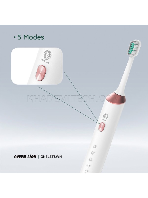 مسواک برقی گرین لاین مدل GREEN LION GNELETBWH TOOTHBRUSH سفید