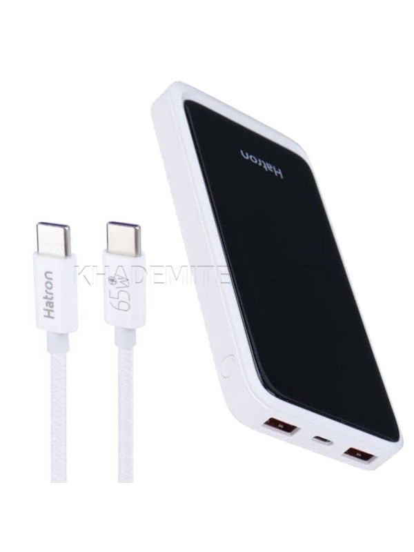 پاوربانک هترون مدل Hatron HPB1055G 10000mAh 22.5W سفید