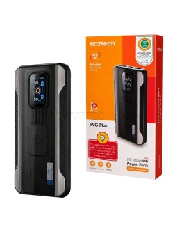 مودم جیبی و پاور بانک نزتک مدل NAZTECH 99G PLUS 4G مشکی
