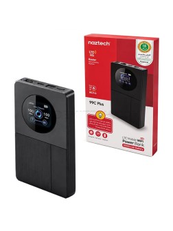 مودم جیبی و پاور بانک نزتک مدل NAZTECH 99C PLUS 4G مشکی