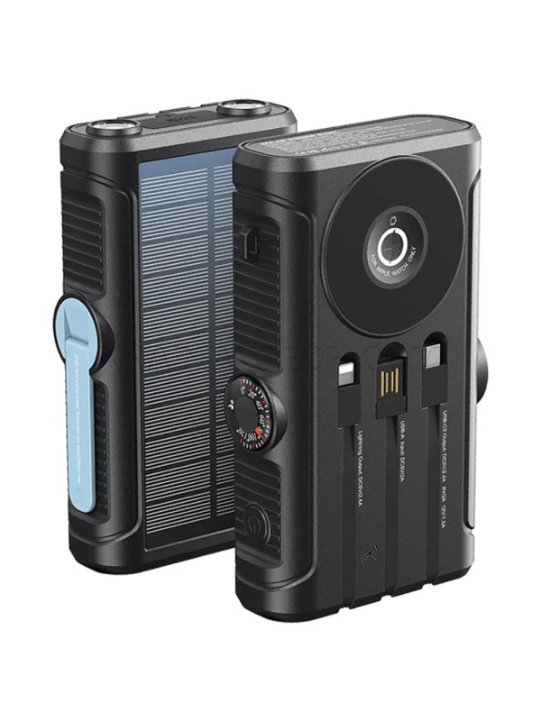 پاوربانک سولار مگ سیف پاورولوژی مدل POWEROLOGY PPBCHAW53BK Helio Lux MagSafe Solar 20000mAh PD 20W