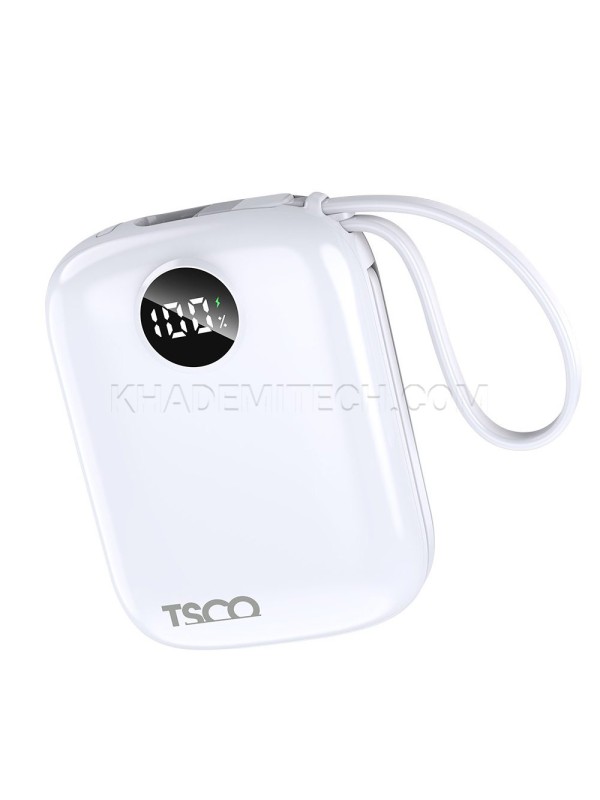 پاوربانک تسکو مدل TSCO TP 1007 10000mAh PD QC3.0 20W سفید