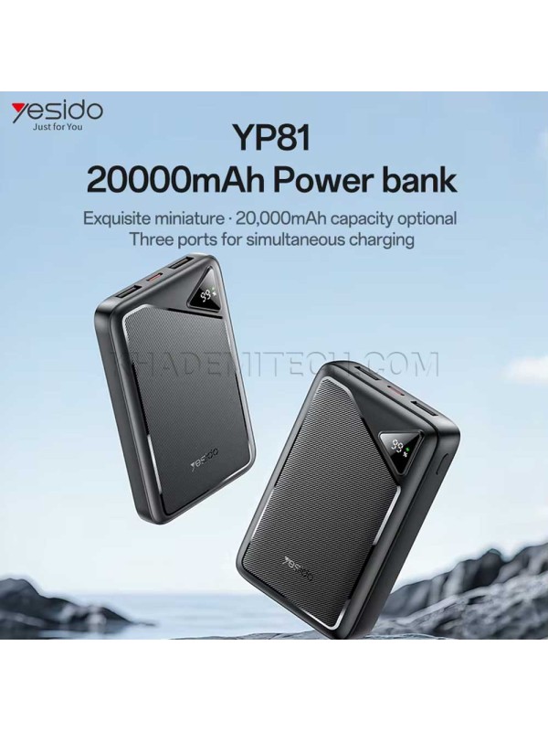 پاوربانک یسیدو مدل YESIDO YP81 20000mAh 12W