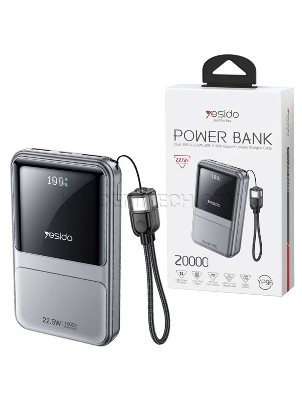 پاوربانک یسیدو مدل YESIDO YP96 20000mAh 22.5W