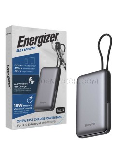 پاوربانک انرجایزر مدل Energizer QM10020PQ 10000mAh 22.5W طوسی