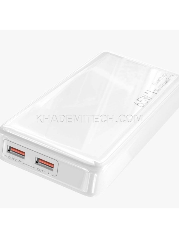 پاوربانک سی بای مدل Saybuuy P2PD Max 20000mAh 65W سفید