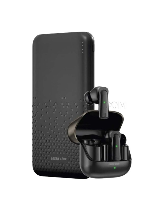 پاوربانک و ایرپاد گرین لاین مدل GREEN LION Rome & Earbuds 10000mAh 37W