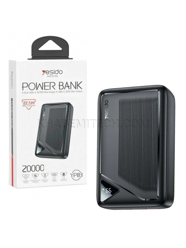 پاوربانک یسیدو مدل YESIDO YP83 20000mAh 22.5W