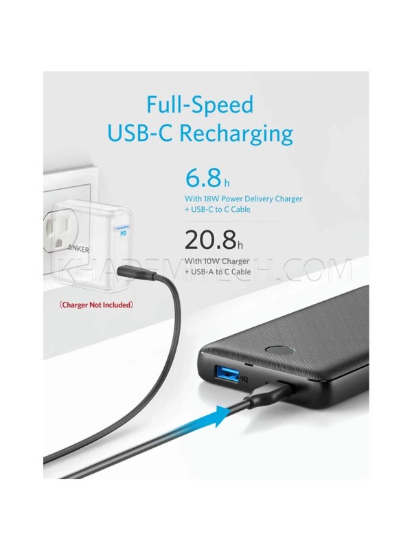 پاوربانک انکر مدل ANKER A1287P11 20W 20000mAh مشکی