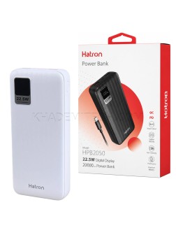 پاوربانک هترون مدل Hatron HPB2050 20000mAh QC PD 22.5W سفید