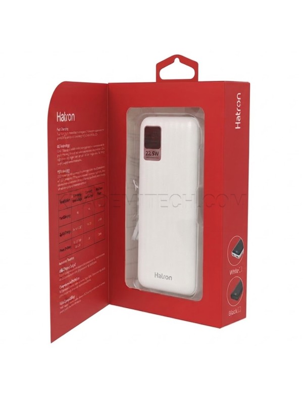 پاوربانک هترون مدل Hatron HPB2050 20000mAh QC PD 22.5W سفید