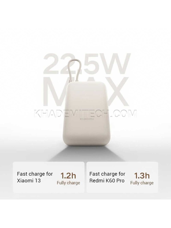 پاوربانک شیائومی مدل XIAOMI P15ZM 10000mAh 22.5W سفید