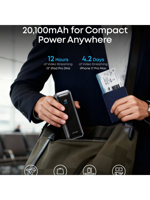 پاوربانک انکر مدل ANKER A110BH11 Ultra Fast Charging 20000mAh 220W مشکی