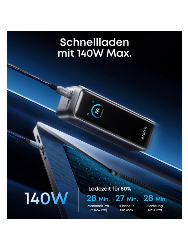 پاوربانک انکر مدل ANKER A110BH11 Ultra Fast Charging 20000mAh 220W مشکی