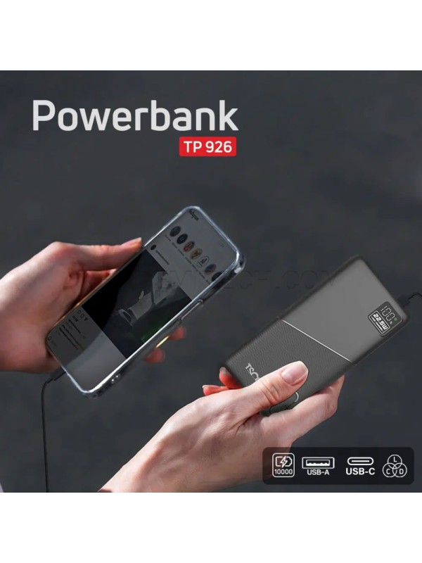 پاوربانک تسکو مدل TSCO TP 926 10000mAh 22.5W مشکی