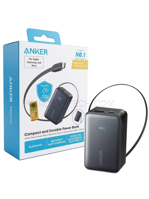 پاوربانک انکر مدل ANKER A1638H11 45W 10000mAh مشکی