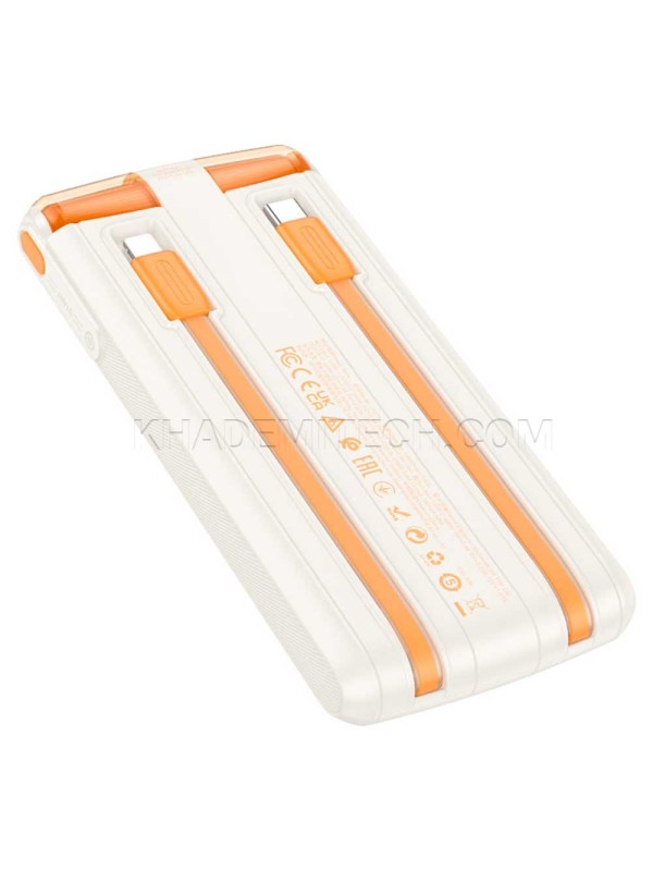 پاوربانک هوکو مدل HOCO J127A 10000mAh 20W سفید نارنجی