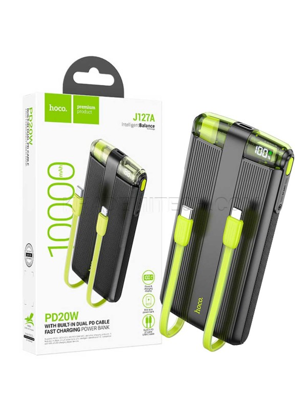 پاوربانک هوکو مدل HOCO 10000mAh J127A 20W مشکی سبز