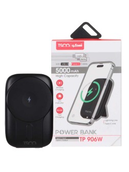 پاوربانک مگ سیف تسکو مدل TSCO TP906W 5000mAh 10W مشکی