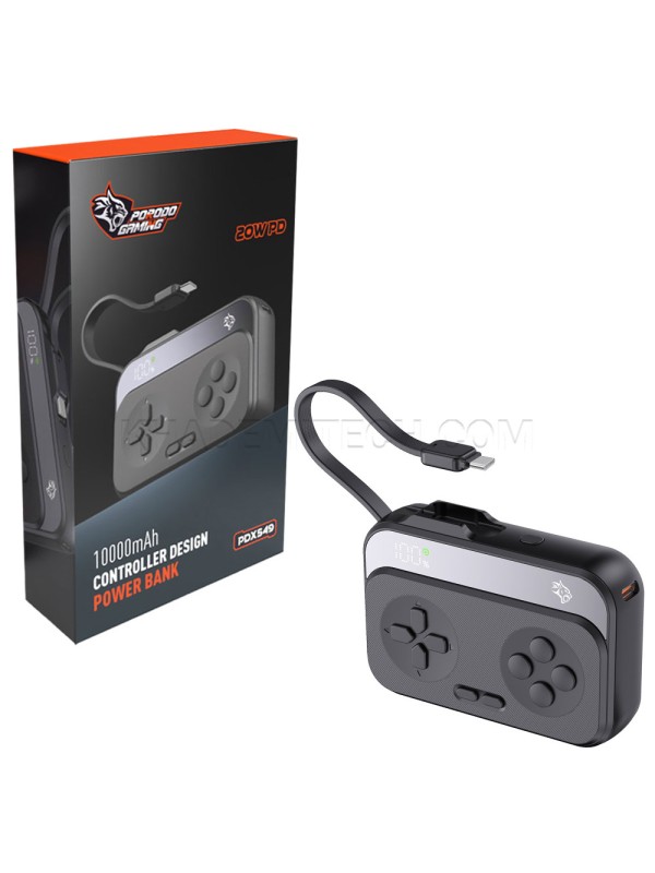 پاوربانک گیمینگ پرودو مدل PORODO GAMING PDX549 10000mAh PD 20W مشکی