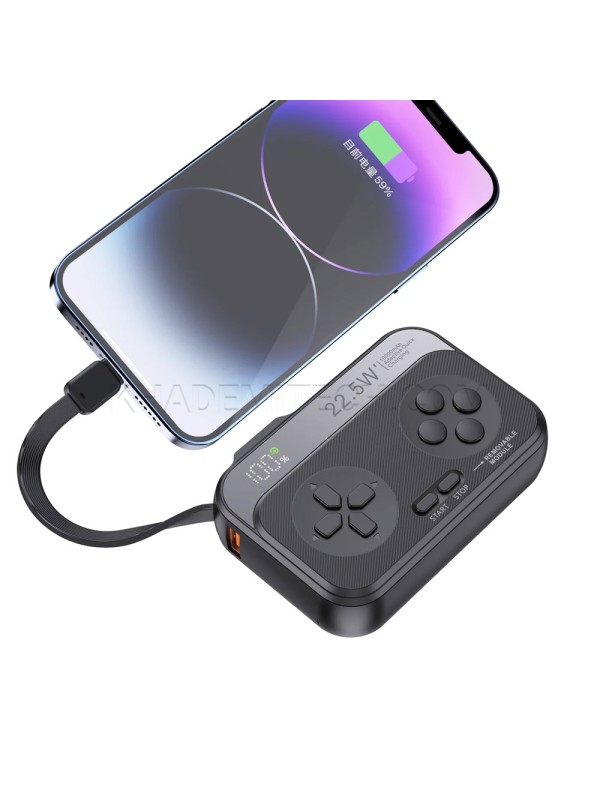 پاوربانک گیمینگ پرودو مدل PORODO GAMING PDX549 10000mAh PD 20W مشکی