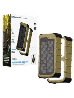 پاوربانک سولار پاورولوژی مدل POWEROLOGY PPBCHA99KH SOLARA 20000mAh PD 20W همراه با سه پایه