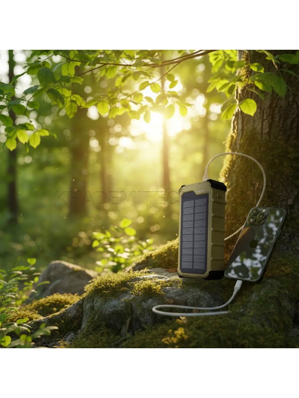 پاوربانک سولار پاورولوژی مدل POWEROLOGY PPBCHA99KH SOLARA 20000mAh PD 20W همراه با سه پایه