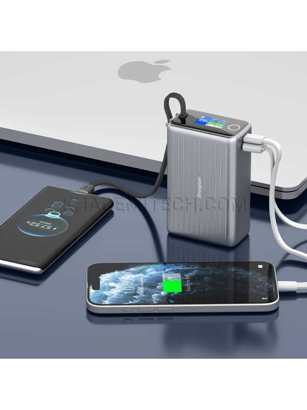 پاوربانک انرجایزر مدل Energizer XP25001PD 25000mAh 100W طوسی