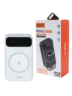 پاوربانک وایرلس لیامی مدل LIAMI LM8020 20000mAh 22.5W سفید