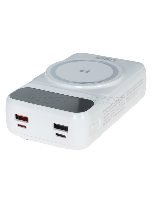 پاوربانک وایرلس لیامی مدل LIAMI LM8020 20000mAh 22.5W سفید