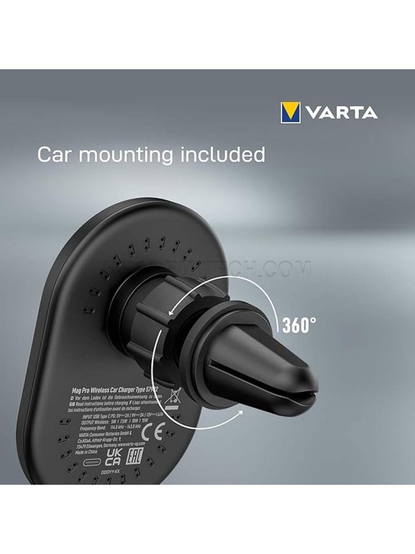 هولدر شارژر وایرلس وارتا مدل VARTA MAG PRO 15W
