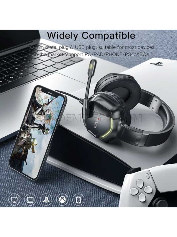 هدست سیم دار گیمینگ یسیدو مدل YESIDO EK01 مشکی