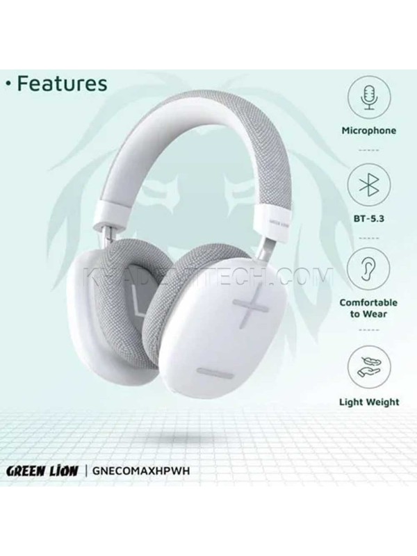 هدست بی سیم گرین لاین مدل Green Lion Echo Max GNECOMAXHPWH سفید