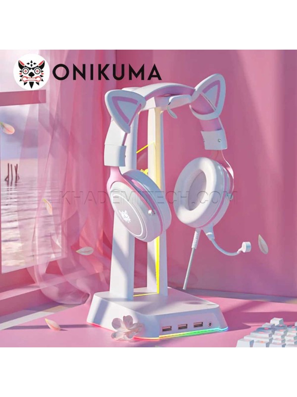 هدست سیم دار گیمینگ اونیکوما مدل ONIKUMA X10 سفید صورتی