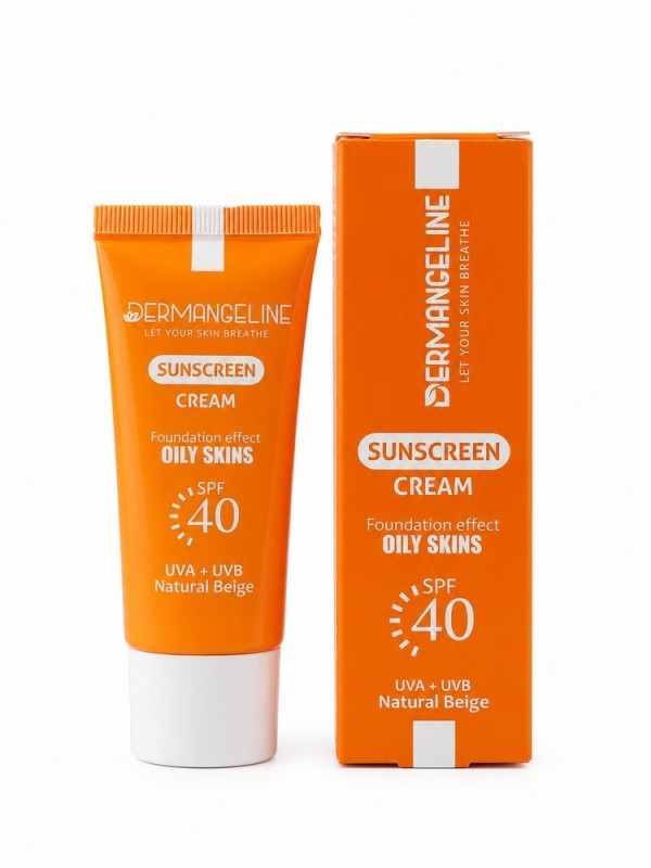 ضد آفتاب درم انجلین SPF40 رنگ Nautral Beige مناسب پوست چرب حجم 30 میل
