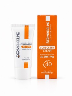 ضد آفتاب درم انجلین SPF40 رنگ Nautral Beige مناسب انواع پوست حجم 30 میل