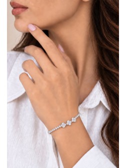 دستبند زنانه طرح ونکلیف چهارپر کد 299-1