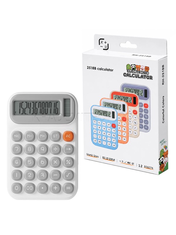 ماشین حساب مدل RH-2518B فانتزی سفید