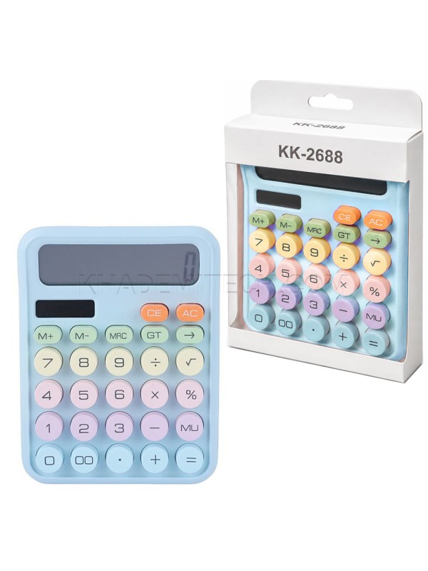ماشین حساب مدل  KK-2688 فانتزی آبی
