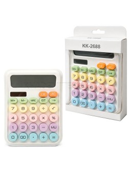 ماشین حساب مدل  KK-2688 فانتزی سفید
